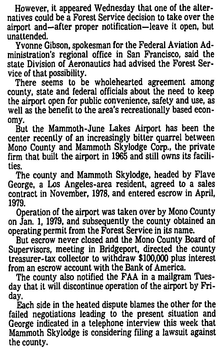 Dispute may put end to airport